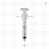 Control Syringe, Palm Pad Plunger, Wing Grip, Male Luer Lock - 10 ml - C1057