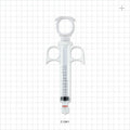 Control Syringe, Locking Plunger and Ring Grip, Rotating Male Luer Lock - 12 ml - C1061