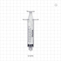 VacLok Negative Pressure Syringe, Male Luer Lock, White - 10 ml - C1073