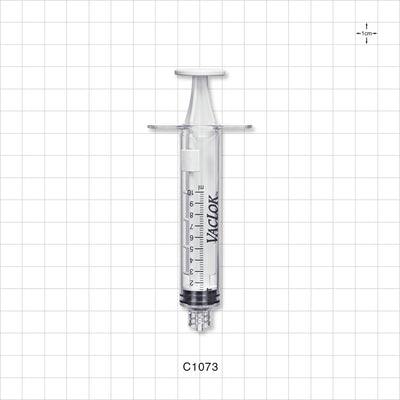 VacLok Negative Pressure Syringe, Male Luer Lock, White - 10 ml - C1073