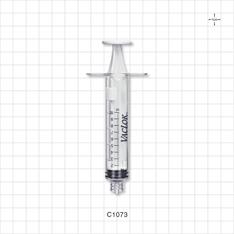 VacLok Negative Pressure Syringe, Male Luer Lock, White - 10 ml - C1073