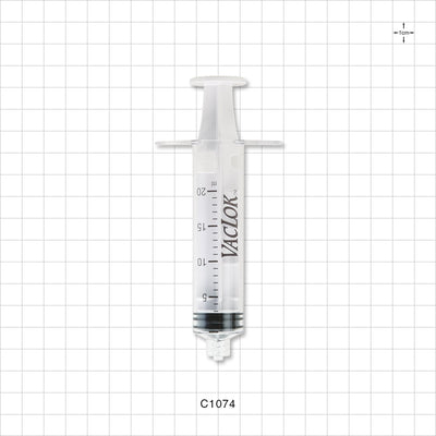 VacLok Negative Pressure Syringe, Male Luer Lock, White - 20 ml - C1074