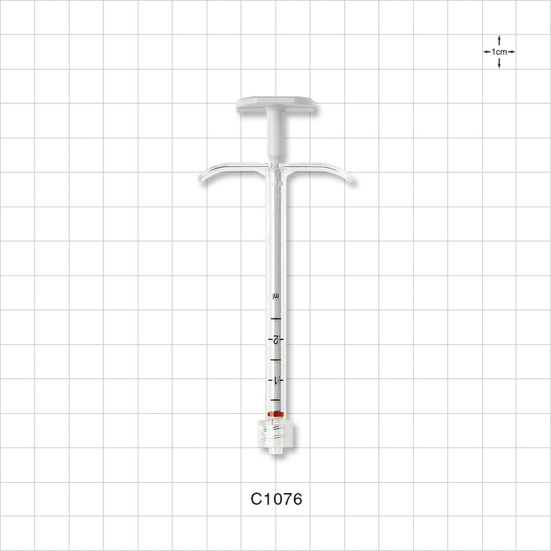 Medallion Syringe, Male Luer Lock,  White - 0.25 ml - C1076