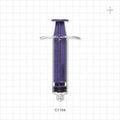 Medallion Syringe, Male Luer Lock, Wing Grips, Purple - 20 ml - C1104