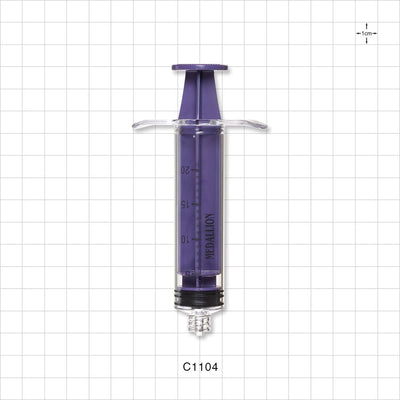 Medallion Syringe, Male Luer Lock, Wing Grips, Purple - 20 ml - C1104