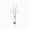 Control Syringe, Solid Ring Plunger and Grip, Open Bore - 20 ml - C1200