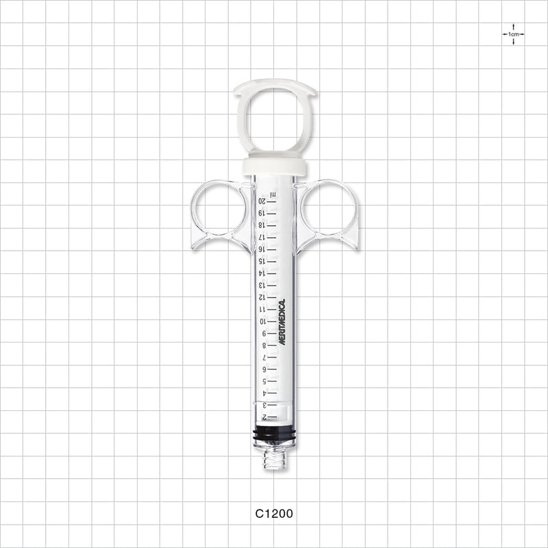 Control Syringe, Solid Ring Plunger and Grip, Open Bore - 20 ml - C1200
