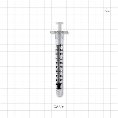 BD™ Syringe, Male Luer Lock - 1 ml - C3301