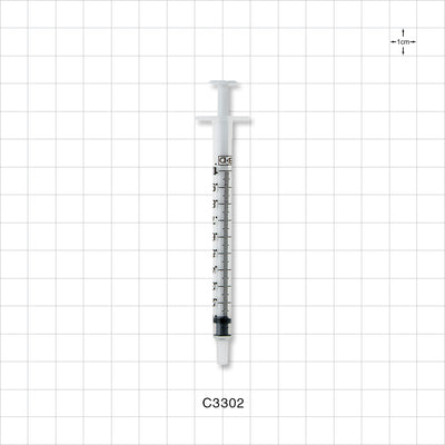 BD™ Syringe, Male Luer Slip - 1 ml - C3302