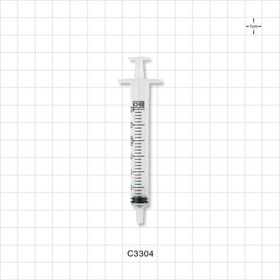 BD™ Syringe, Male Luer Slip - 3 ml - C3304