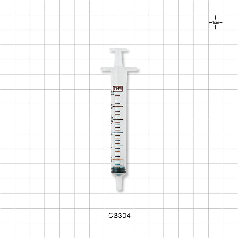 BD™ Syringe, Male Luer Slip - 3 ml - C3304