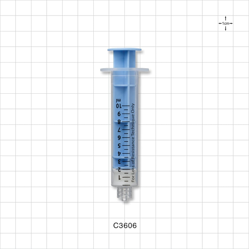 Loss of Resistance (LOR) Syringe, Male Luer Lock - 10 ml - C3606