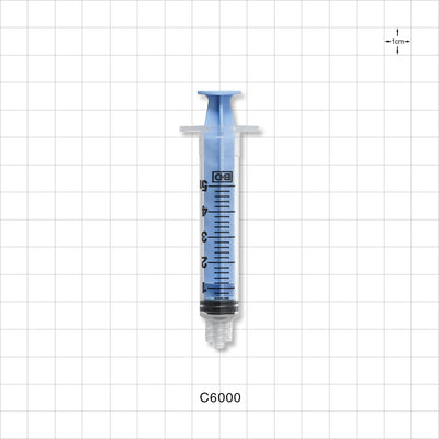 Syringe, Male Luer Lock, Light Blue - 5 ml - C6000