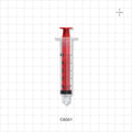 Syringe, Male Luer Lock, Red - 5 ml - C6001