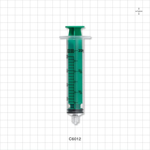 Syringe, Male Luer Lock, Green - 20 ml - C6012