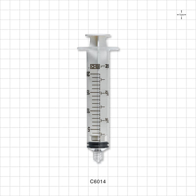 Syringe, Male Luer Lock, White - 20 ml - C6014