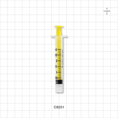 Male Lock NRFit™ Syringe, Yellow - 3 ml - C9201