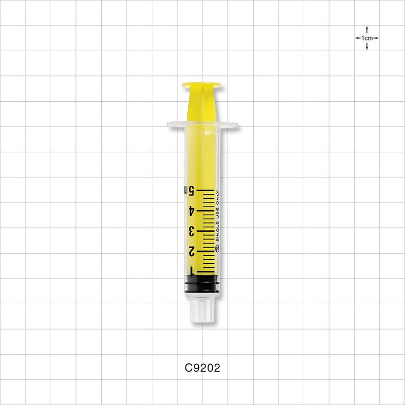 Male Slip NRFit™ Syringe, Yellow - 5 ml - C9202