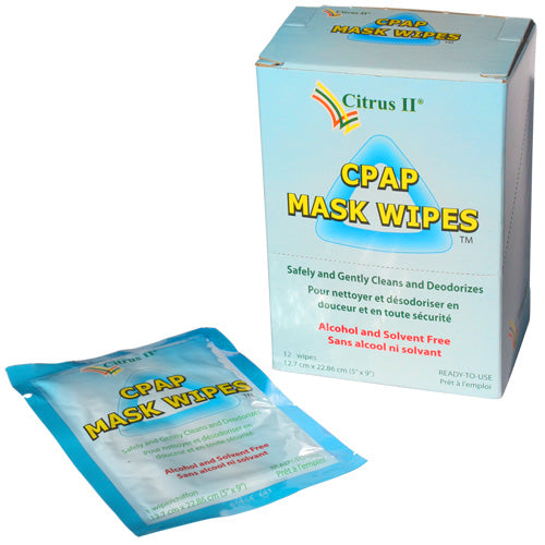 Citrus II CAP1005 – CPAP Mask Wipes – Single Packs 12 boxes of 12 wipes per case