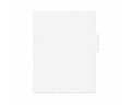 Filepro® Chart Divider Side Tab Position #2 or #3 1/4 Cut Blank|Paper Tab White 100# White 8-1/2"x11" - 300 per Box | CD39