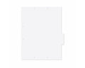Filepro® Chart Divider Side Tab Position #1 or #4 1/4 Cut Blank|Mylar Reinforced Tab Clear 100# White 8-1/2"x11" - 300 per Box | CD40