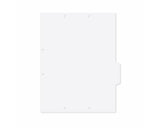 Filepro® Chart Divider Side Tab Position #1 or #4 1/4 Cut Blank|Mylar Reinforced Tab Clear 100# White 8-1/2"x11" - 300 per Box | CD40