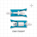 MicroCNX Connector, Genderless, Barbed, High Temperature - Fits 1/8 inch ID Tubing (0.125 inch, 3.18 mm) - CNX17002HT