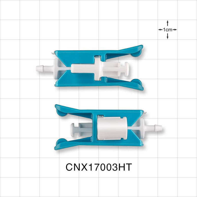 MicroCNX Connector, Genderless, Barbed, High Temperature - Fits 3/32 inch ID Tubing (0.094 inch, 2.38 mm) - CNX17003HT