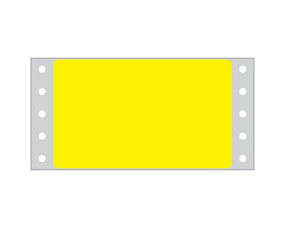 PDC Label Dot Matrix Paper Permanent 4"x2 7/16" Yellow 2500 per Box | DPS-IVB