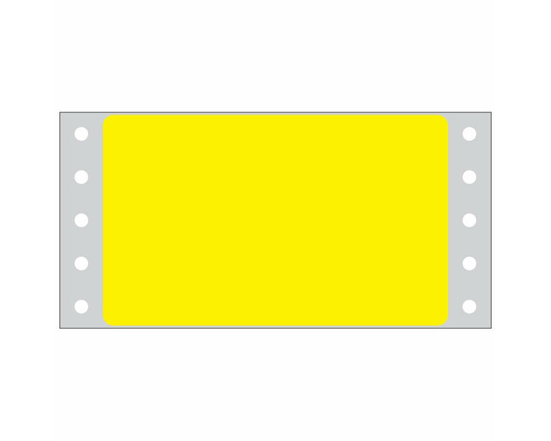 PDC Label Dot Matrix Paper Permanent 4"x2 7/16" Yellow 2500 per Box | DPS-IVB