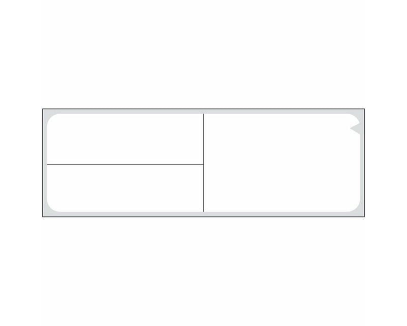 PDC V-Notch® Label Meditech Direct Thermal Ir Paper Permanent 3" Core 4" x 1-1/4" White 3600 per Roll, 1 Roll per Box | DPS-MIT-3BD