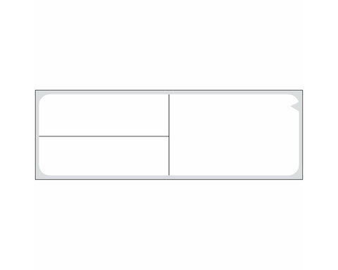 PDC V-Notch® Label Meditech Direct Thermal Ir Paper Permanent 3" Core 4" x 1-1/4" White 3600 per Roll, 1 Roll per Box | DPS-MIT-3BD
