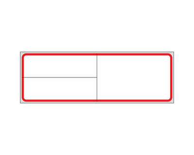 PDC Label Meditech Direct Thermal IR Paper Permanent 3" Core 4"x1 1/4" White with Red 3600 per Roll, 1 Roll per Box | DPS-MIT-3R