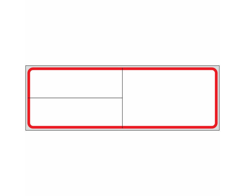 PDC Label Meditech Direct Thermal IR Paper Permanent 3" Core 4"x1 1/4" White with Red 3600 per Roll, 1 Roll per Box | DPS-MIT-3R