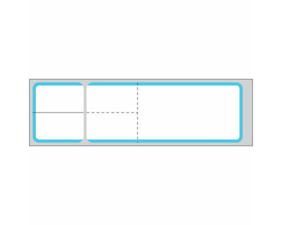 PDC Label Misys/Sunquest Direct Thermal IR Paper Permanent 3" Core 4 1/8"x1 3/16" White with Blue 4300 per Roll, 2 Rolls per Box | DPS-SQ4B