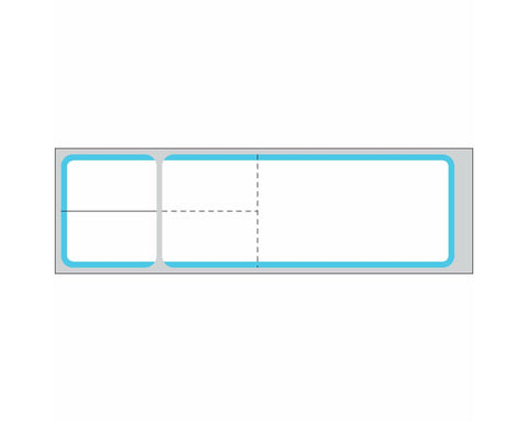 PDC Label Misys/Sunquest Direct Thermal IR Paper Permanent 3" Core 4 1/8"x1 3/16" White with Blue 4300 per Roll, 2 Rolls per Box | DPS-SQ4B