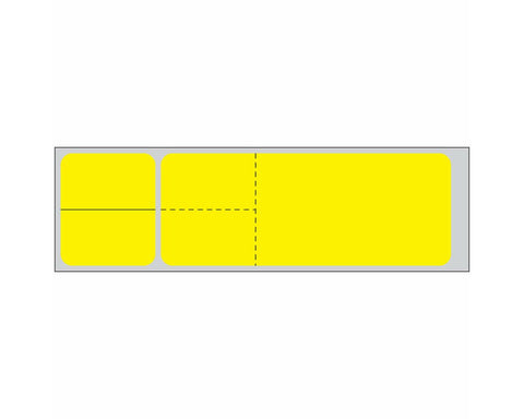 PDC Label Misys/Sunquest Direct Thermal IR Paper Permanent 3" Core 4 1/8"x1 3/16" Yellow 4300 per Roll, 2 Rolls per Box | DPS-SQ4Y