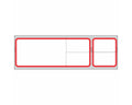 PDC Label Misys/Sunquest Direct Thermal IR Paper Permanent 1 1/2" Core 4 1/8"x1 3/16" White with Red 1200 per Roll, 8 Rolls per Box | DPS-SQBLSRED