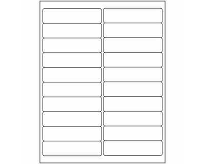 PDC Label Laser Paper Permanent 2 4"x1" White 20 per Sheet, 1000 Sheets per Box | DPSL1-4-M