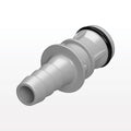 EFC12 Connector, Insert, Non-Valved, Barbed - Fits 1/4 inch ID Tubing (0.25 inch, 6.35mm) - EFC22412