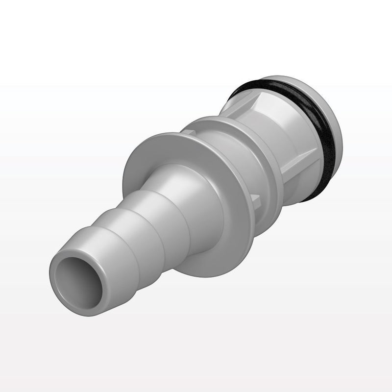 EFC12 Connector, Insert, Non-Valved, Barbed - Fits 1/4 inch ID Tubing (0.25 inch, 6.35mm) - EFC22412