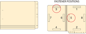 Barkley™ Match End Tab Folder Fas# 3&5 11pt Manila Flush Front 12 1/4" x 9 1/2" 2ply - 250 per Case | ETF120B