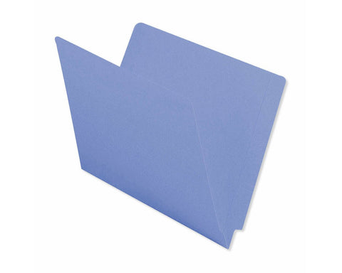 Barkley™ Match End Tab Folder Fas# 3&5 15pt Color Stock Blue Flush Front 12 1/4" x 9 1/2" 2ply - 250 per Case | ETF135BE