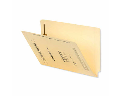 Filepro® End Tab Folder Fastener # 1&3 11pt Manila Printed Flush Front 12-1/4"x9-1/2" 2ply 50 per Box | ETF24