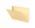 Ames® Compatible End Tab Folder Fas# 1 11pt Manila Flush Front 12 1/4" x 9 1/2" 2ply Top and Side - 250 per Case | ETF92B