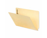 Ames® Compatible End Tab Folder Fas# 1 11pt Manila Flush Front 12 1/4" x 9 1/2" 2ply Top and Side - 250 per Case | ETF92B