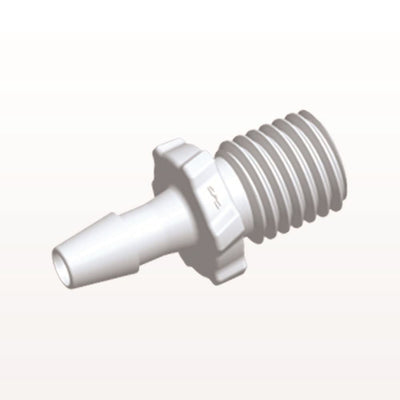 Threaded Connector, 100/Bag - Fits 1/8 inch ID (0.125 inch, 3.18 mm) x Rotating 5/16" UNF Internal Thread - GS420