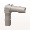 Elbow Connector, Barbed, Natural, 100/Bag - Fits 3/8 inch ID Tubing (0.375 inch, 9.53 mm) - HE12