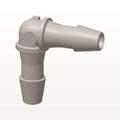 Elbow Connector, Barbed, Natural, 100/Bag - Fits 5/32 inch ID Tubing (0.156 inch, 3.97 mm) - HE5