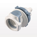 HFC35 Connector, Panel Mount Body, Valved, Barbed - Fits 1/2 inch ID Tubing (0.5 inch, 12.7 mm) - HFC16835
